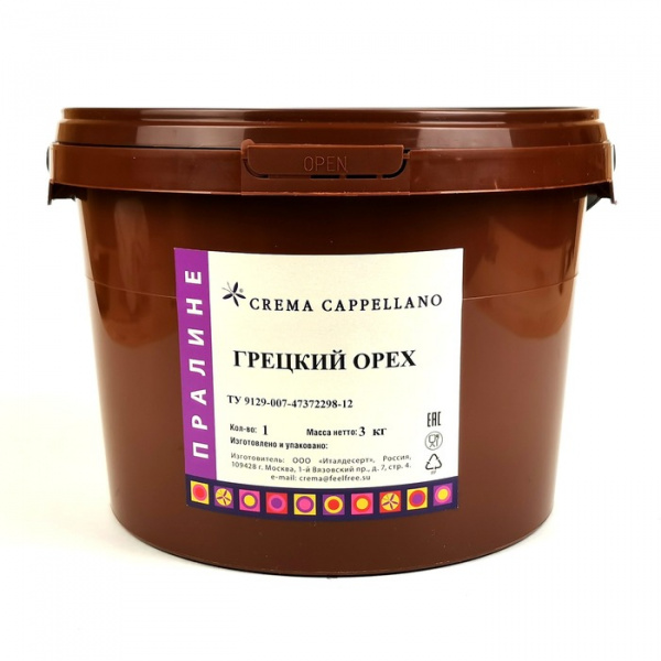 Пралине Cappellano Грецкий орех, вед 3 кг Пралине Cappellano Грецкий орех, вед 3 кг