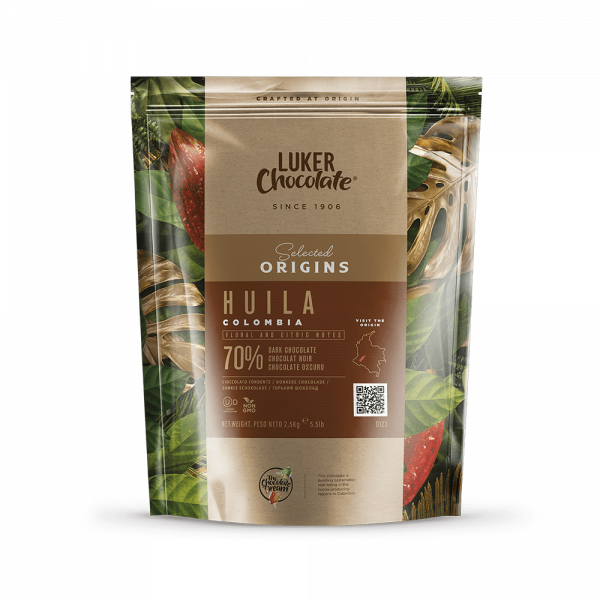 Шоколад горький Luker Huila 70% пак 2,5 кг
