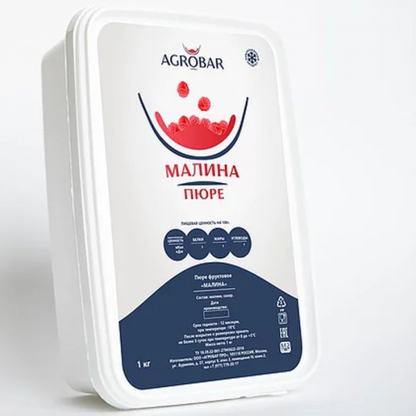 Пюре Малина "Агоробар", бан 1 кг