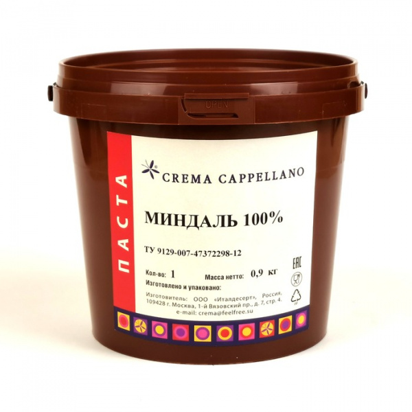 Паста Cappellano Миндаль 100%, вед 900 г
