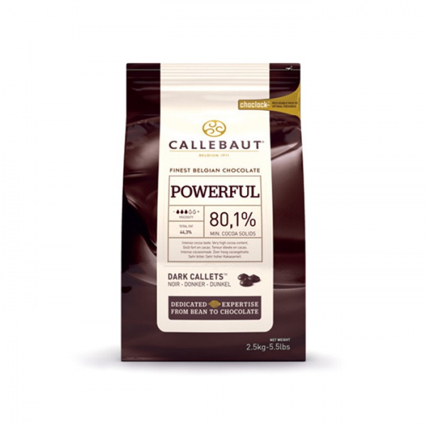 Шоколад горький Callebaut POWER 80,5%, пак 2,5 кг