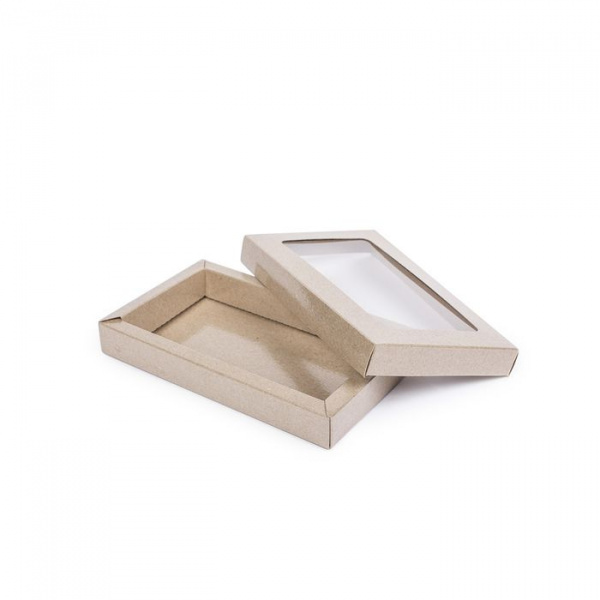 Коробка с окном 200х120х28 (1 уп - 10 шт) (крафт)