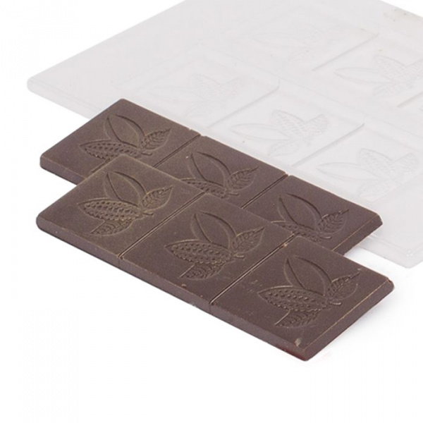 Форма пластиковая Плитка Какао бобы S (НЕАПОЛИТАНКА)