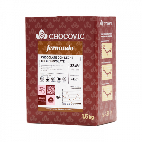 Шоколад молочный Chocovic Fernando 32,6%, кор 1,5 кг