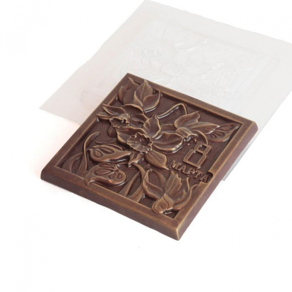 Форма пластиковая Плитка 8 Марта 100х100 мм