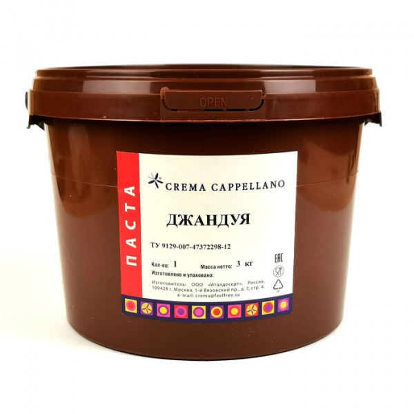 Паста Cappellano Джандуя (фундук+какао), вед 3 кг