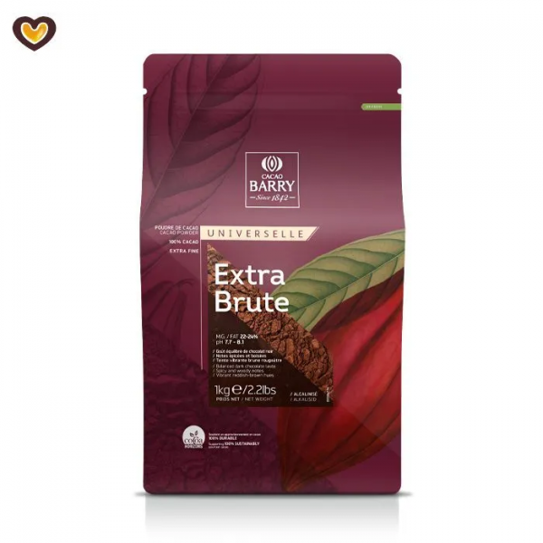 Какао-порошок Cacao Barry Extra-brute 22/24, пак 1 кг