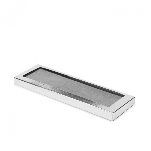 Коробка с окном под плитку LONG 248x68x10 (1 уп - 30 шт) (серебро)
