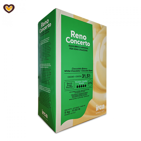 Шоколад белый IRCA Reno Concerto 31,5%, кор 5 кг