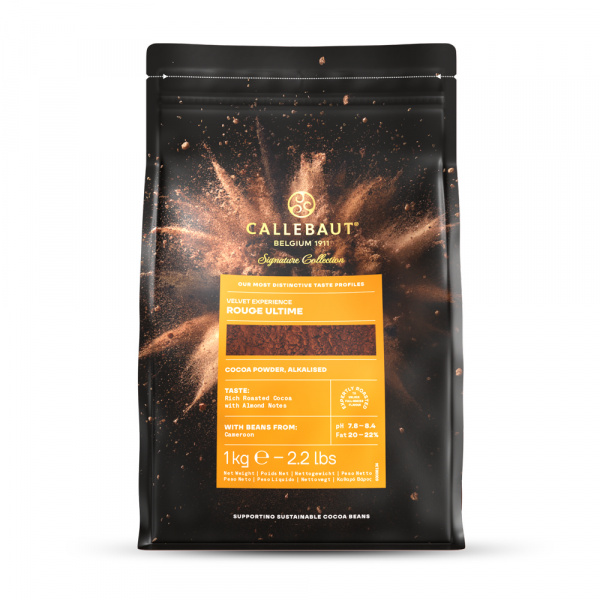 Какао-порошок Callebaut Rouge Ultime 20/22, пак 1 кг