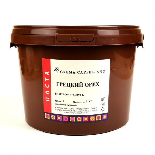 Паста Cappellano Грецкий орех, вед 3 кг