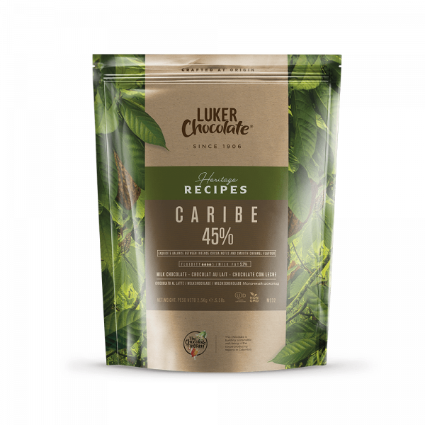 Шоколад молочный Luker Caribe 45%, пак 2,5 кг
