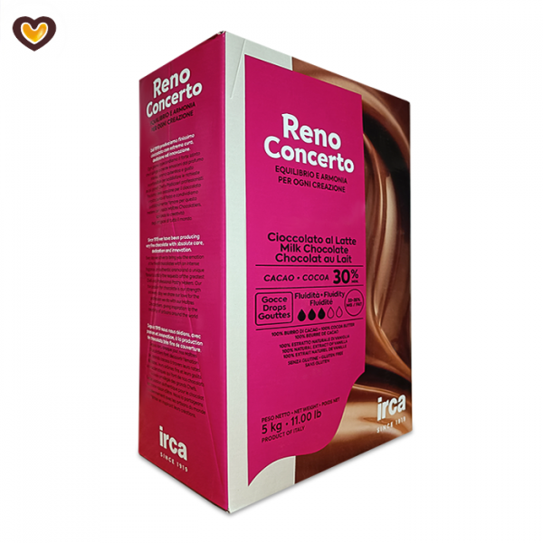 Шоколад молочный IRCA Reno Concerto 30%, кор 5 кг