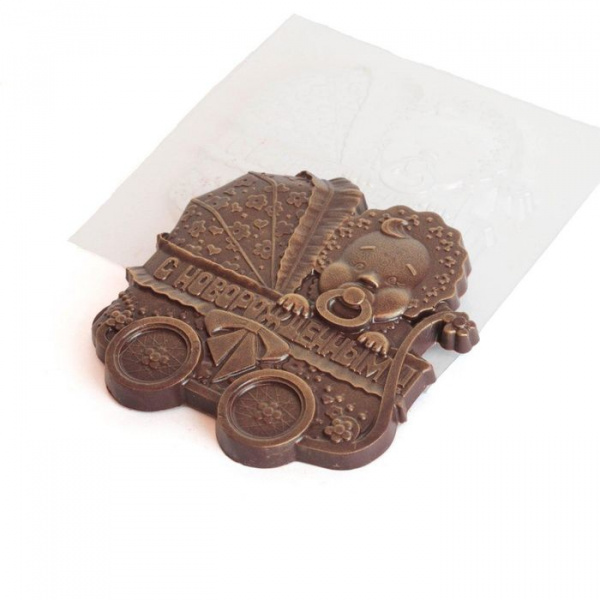 Форма пластиковая Плитка С Новорожденным 100х100 мм