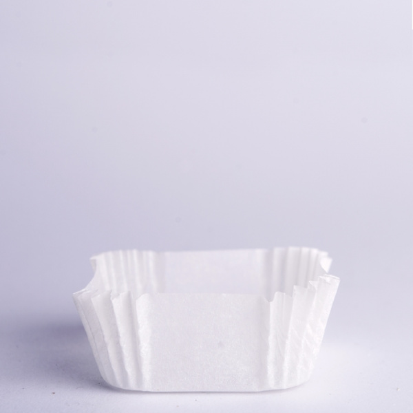 Капсулы бумажные 1Q (3х3х1,7 см) белые квадратные, уп 2000 шт