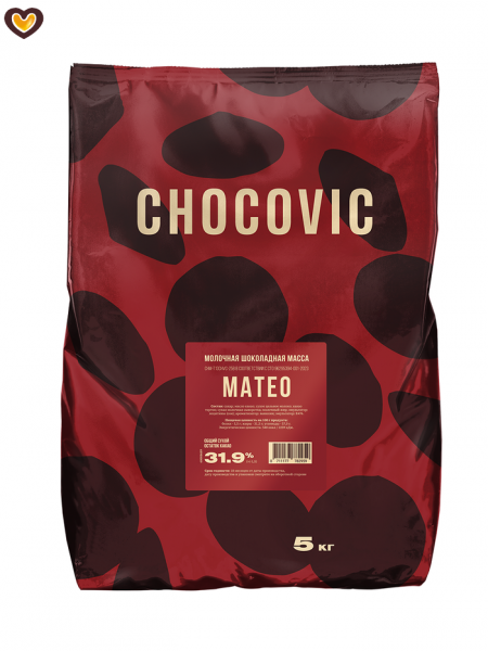 Шоколад молочный Chocovic Mateo, пак 5 кг
