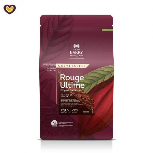 Какао-порошок Cacao Barry Rouge Ultime 20/22, пак 1 кг