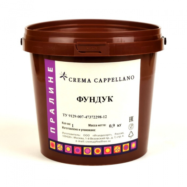 Пралине Cappellano Фундук, вед 900 г Пралине Cappellano Фундук, вед 900 г