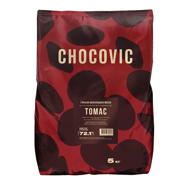 Шоколад горький Chocovic Tomas, пак 5 кг