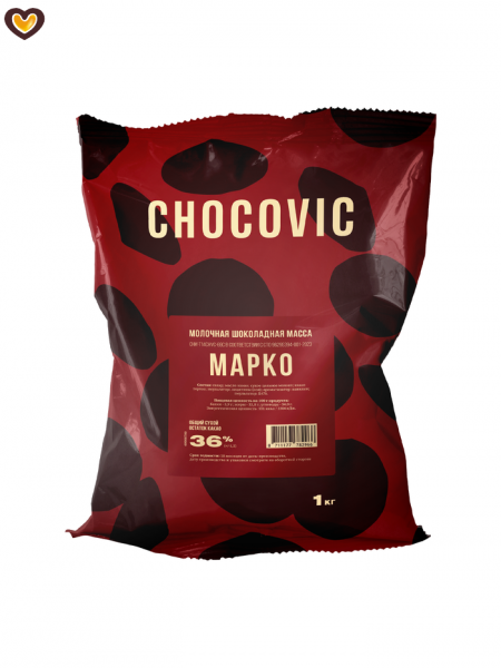 Шоколад молочный Chocovic Marco, пак 1 кг