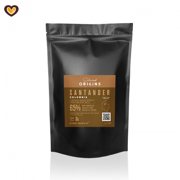 >Шоколад горький Luker Santander 65% пак 1 кг