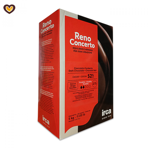 Шоколад темный IRCA Reno Concerto 52%, кор 5 кг